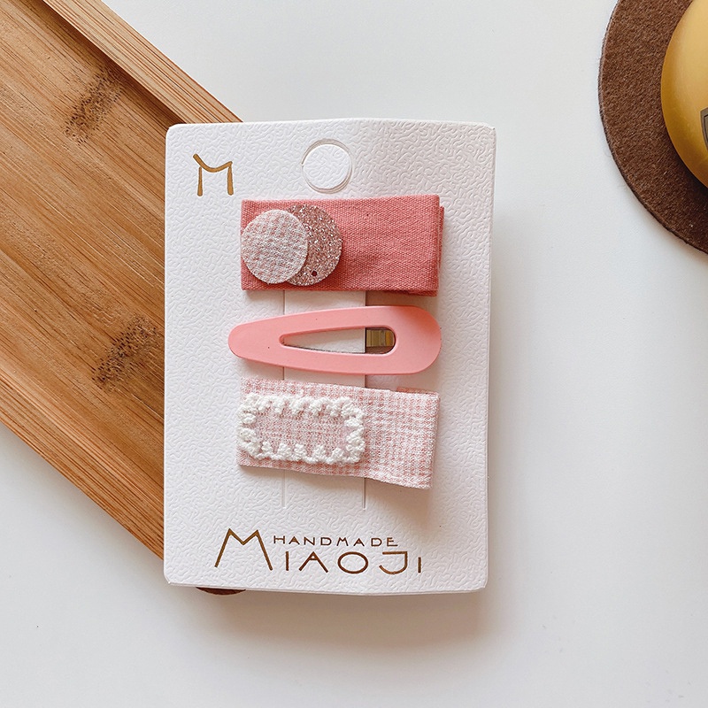 Bộ 3 kẹp tóc phong cách Hàn Quốc đáng yêu thời trang dành cho bé gái