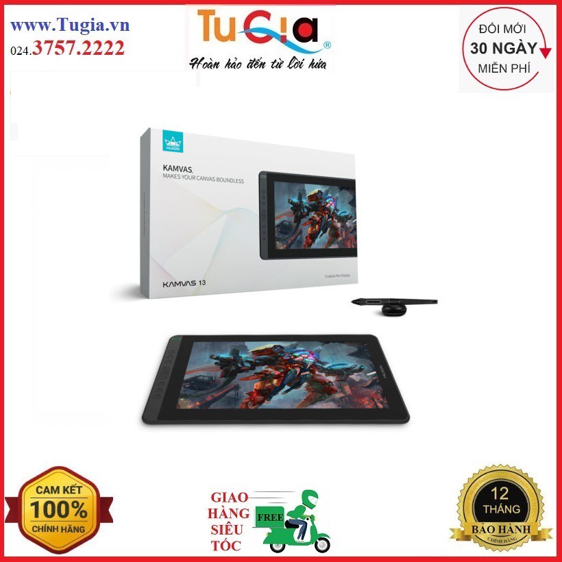 [Mã 154ELSALE2 giảm 7% đơn 300K] Bảng vẽ LCD 13inch Huion Kamvas 13 (GS-1331) NEW