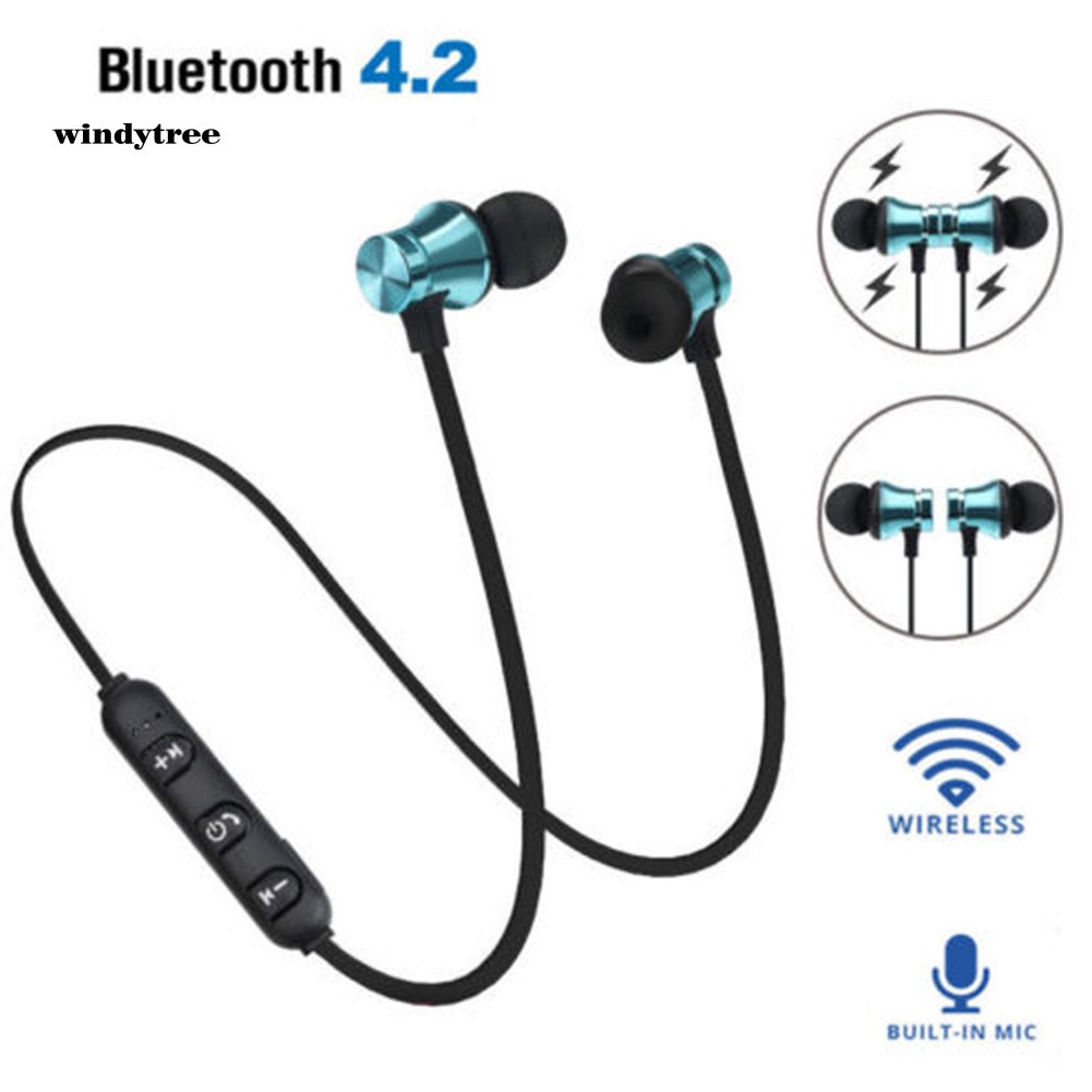 Tai Nghe Nhét Tai Không Dây Kết Nối Bluetooth 4.2 Có Nam Châm Hít Và Phụ Kiện