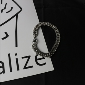 Vòng Tay Thép Titan Dày Kiểu Mắt Xích Phong Cách hip hop Thời Trang Cho Nam