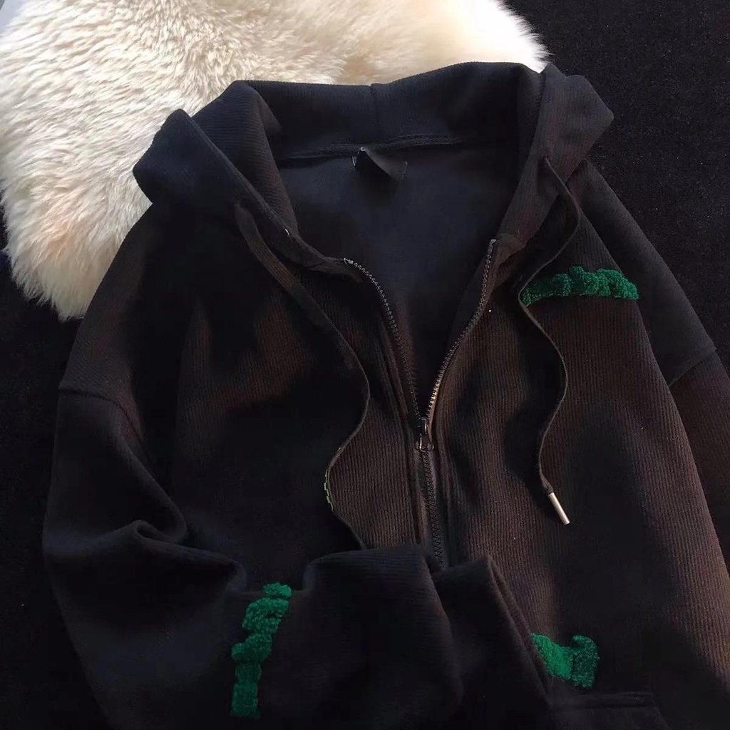 Áo Khoác Hoodie In Chữ Phong Cách Retro Mỹ Thời Trang Xuân Thu Dành Cho Nữ