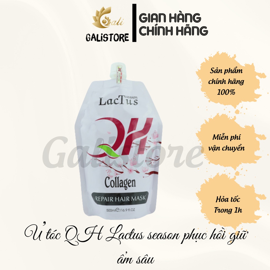 Kem ủ tóc Lactus season giảm gãy rụng phục hồi hư tổn chống xơ rối và tăng cường độ ẩm hấp tóc - Galistore