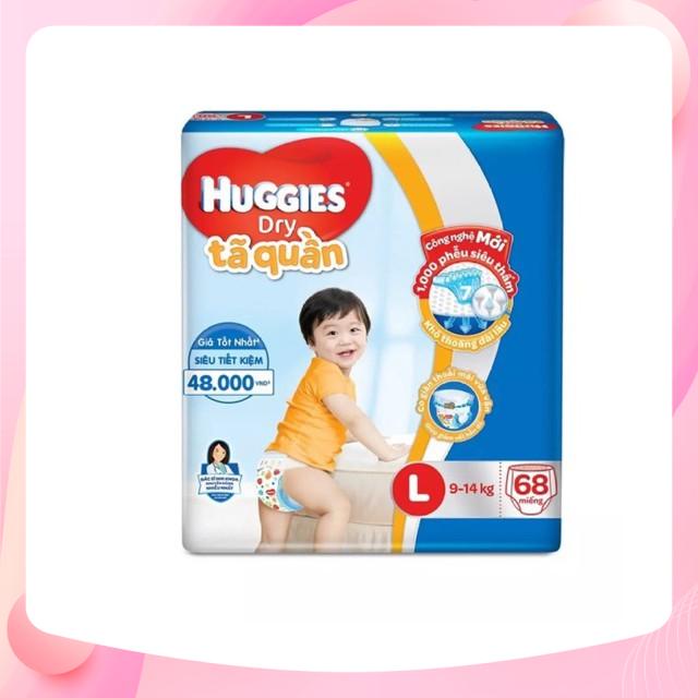 [MẪU MỚI ]BỈM HUGGIES QUẦN L68 M74 XL62 XXL56SP02