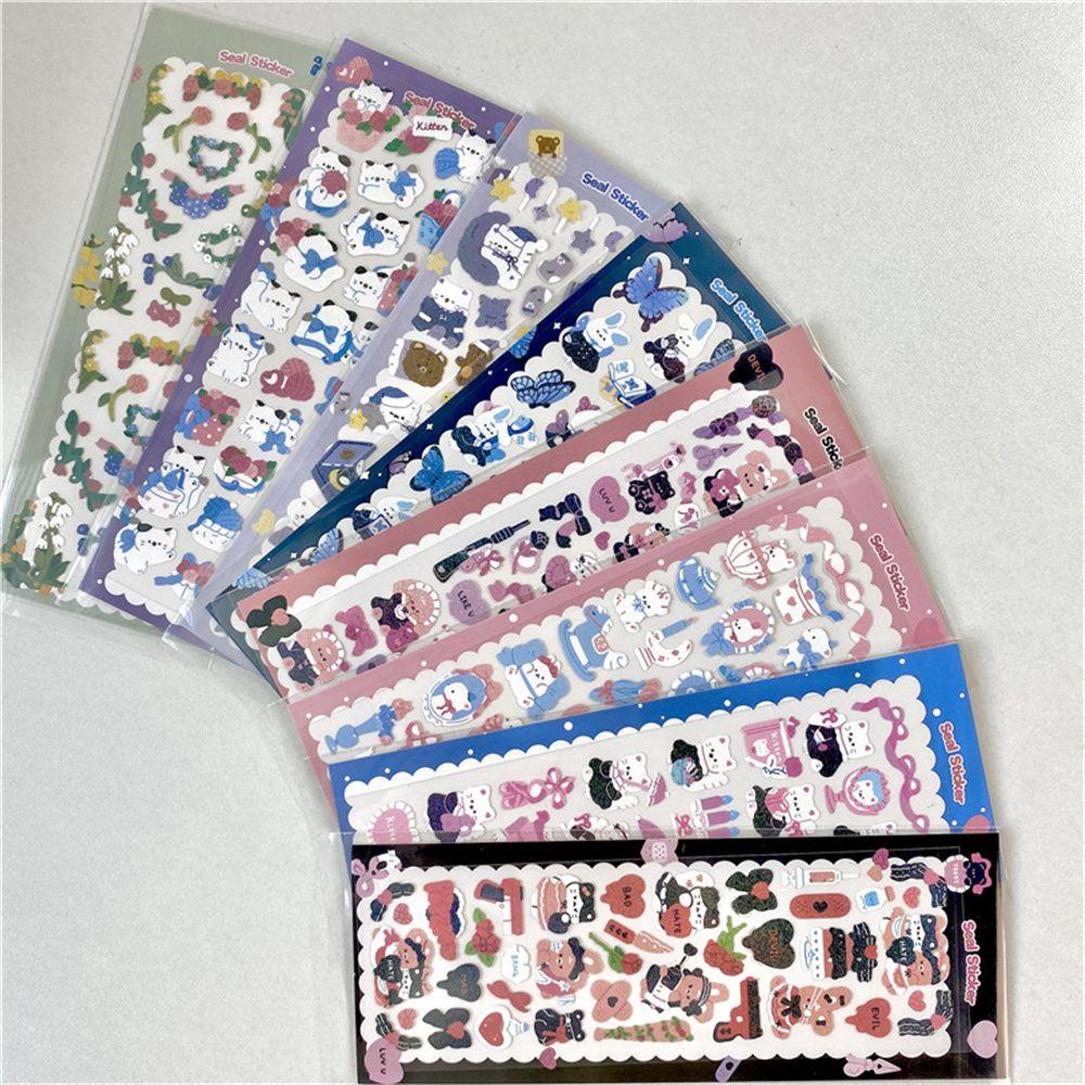 Bộ Sticker Dán Trang Trí Album Hình Động Vật Dễ Thương