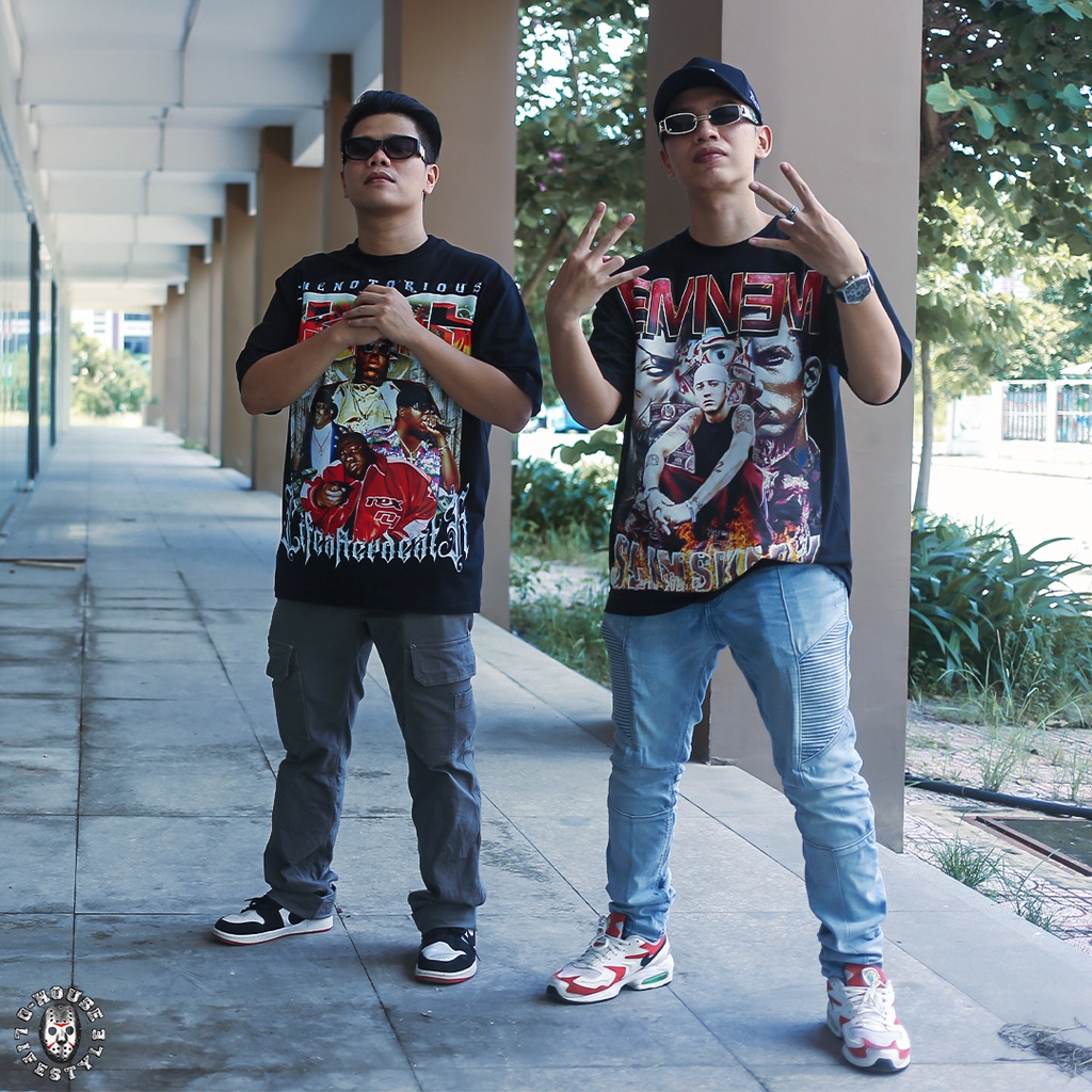 Áo Thun Rapper Eminem Slim Shady Oversize Phong Cách Hip-hop Unisex G-House Lifestyle