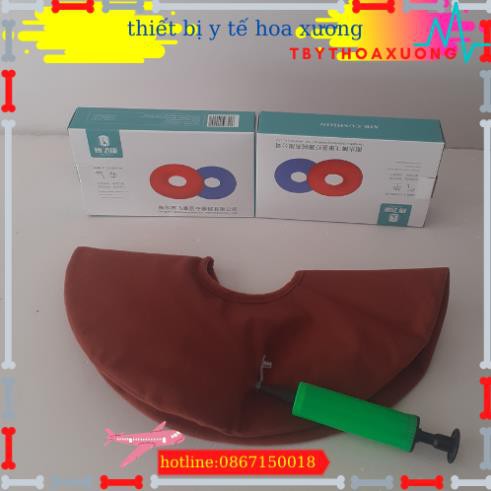 Phao Chống Loét Bơm Hơi Cao Cấp Cho Người Bệnh Có Lớp Vải Nỉ Bên Ngoài