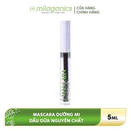 Mascara Dưỡng Mi Dầu Dừa MILAGANICS 5ml tinh chất thiên nhiên dưỡng mi chắc khỏe, dài tự nhiên, ngăn ngừa tụng mi | BigBuy360 - bigbuy360.vn