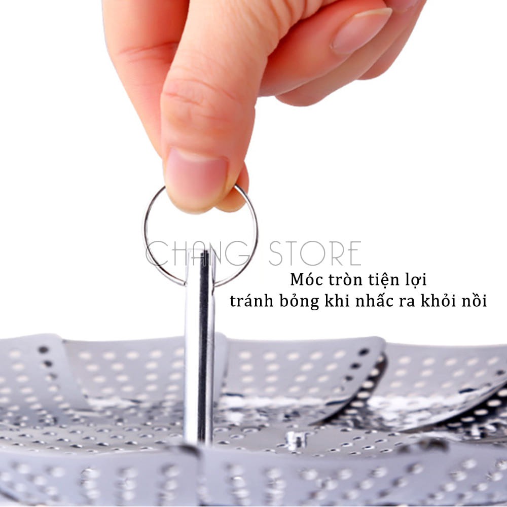 Vỉ Hấp Xôi, Vỉ Đồ Xôi Inox Đa Năng Tiện Lợi,Có Thể Gập Gọn Chất Liệu Inox Cao Cấp