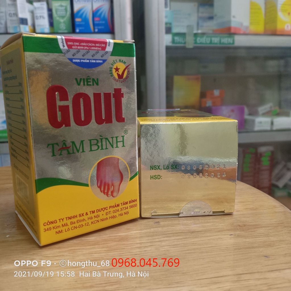 VIÊN GOUT TÂM BÌNH hỗ trợ giảm triệu chứng đau do gút