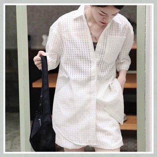 Set áo sơ mi xốp kèm short