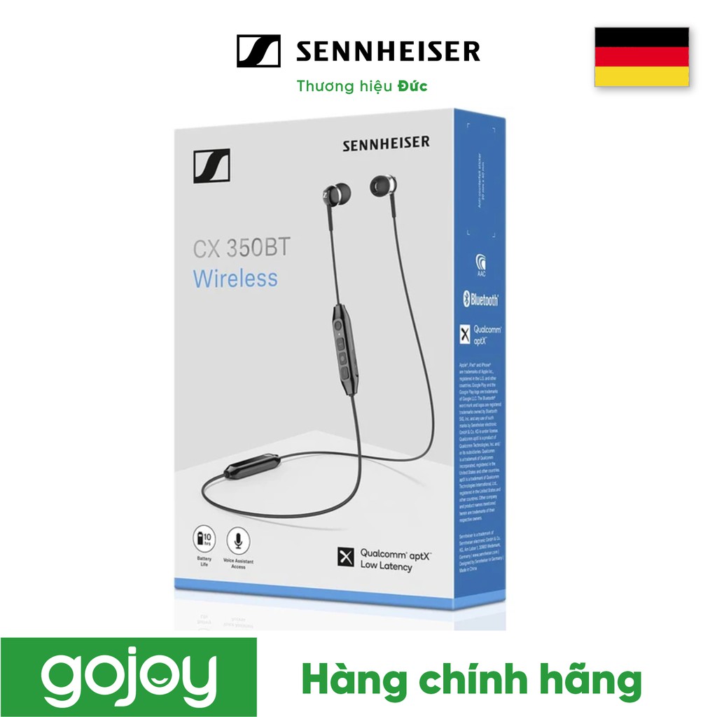 Tai nghe SENNHEISER CX 350BT có mic Bluetooth 5.1 độ trễ thấp Smart Control - Bảo hành chính hãng 24 tháng