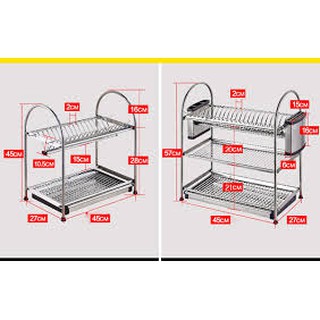 Kệ để bát đĩa đa năng inox H38
