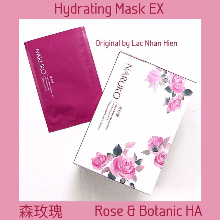 [Bill đài] MIẾNG LẺ MẶT NẠ NARUKO HOA HỒNG DƯỠNG ẨM ❤ NARUKO ROSE & BOTANIC HA AQUA CUBIC HYDRATING MASK EX