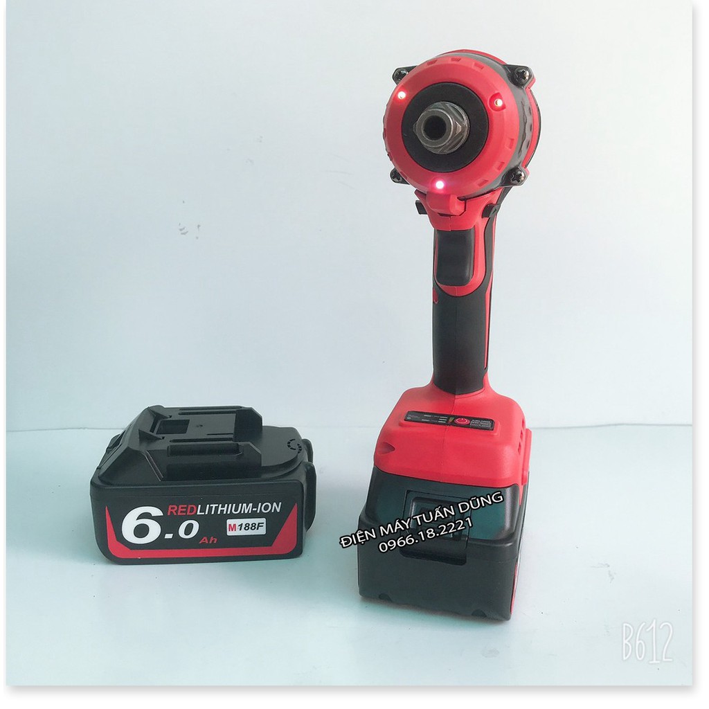 Máy siết bulong Milwaukee M188F - 3 ĐÈN LED KÈM 6 KHẨU DÀI + ĐẦU CHUYỂN VÍT + ĐẦU KHOAN