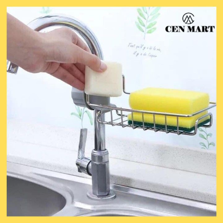 Giá Treo Vòi Đựng Đồ INOX Để Đồ Giẻ Rửa Chén Bát