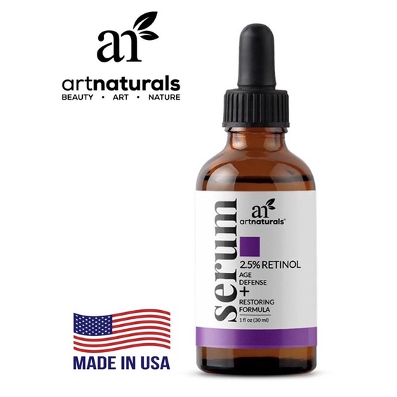 Bộ 3 Serum dưỡng da Vitamin C + Retinol + Hyaluronic Artnaturals 30ml USA