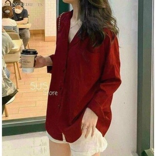 Áo Sơ Mi Đũi Đỏ ( Kèm ảnh thật )