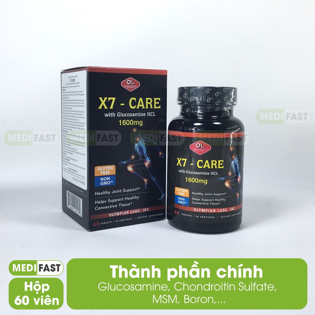 Viên Uống Olympian Labs X7- Care Chăm Sóc Sức Khỏe Xương Khớp, Đĩa Đệm - Hộp 60 viên
