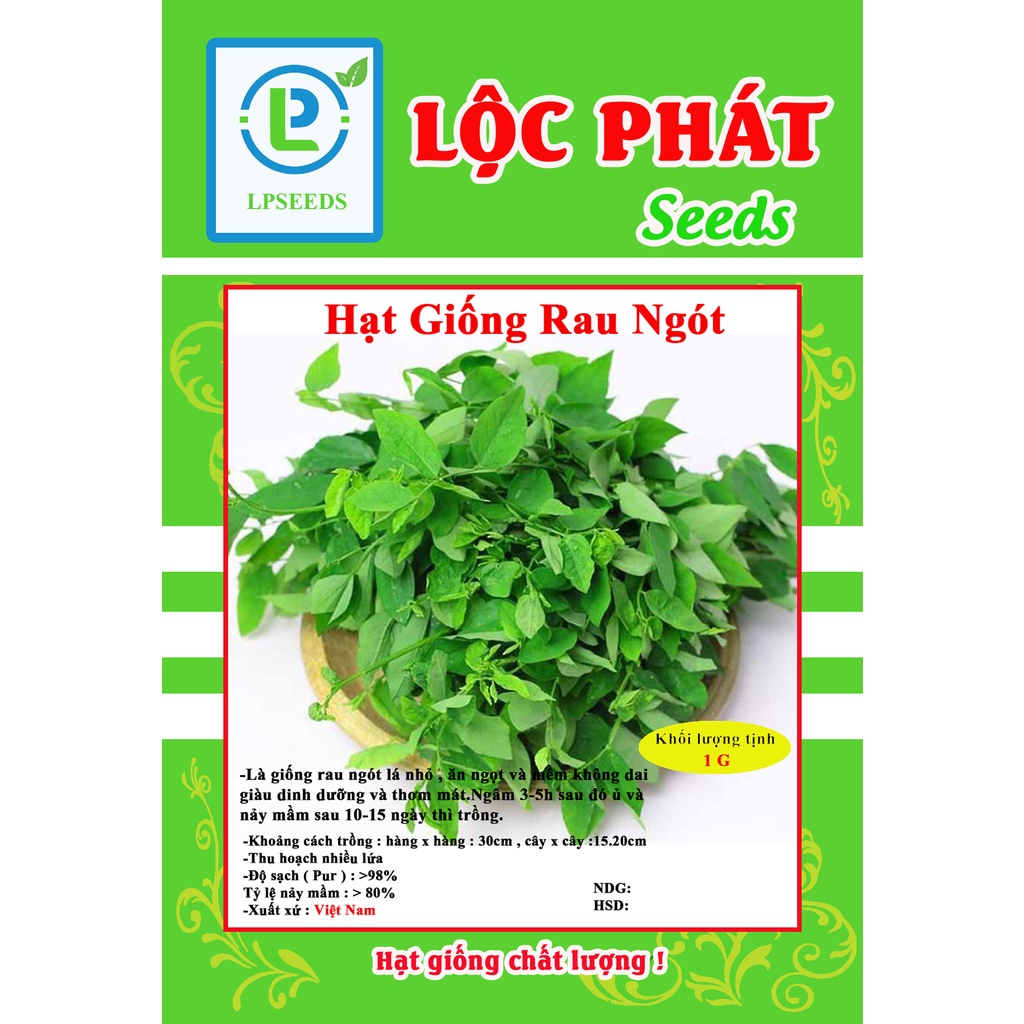 Hạt giống rau ngót ta thơm,hạt rau ngót siêu lá nảy mầm 90%
