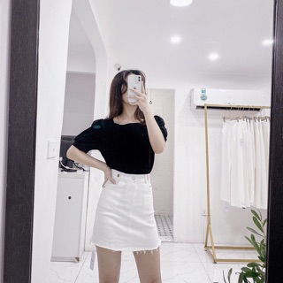 Chân váy kaki ngắn