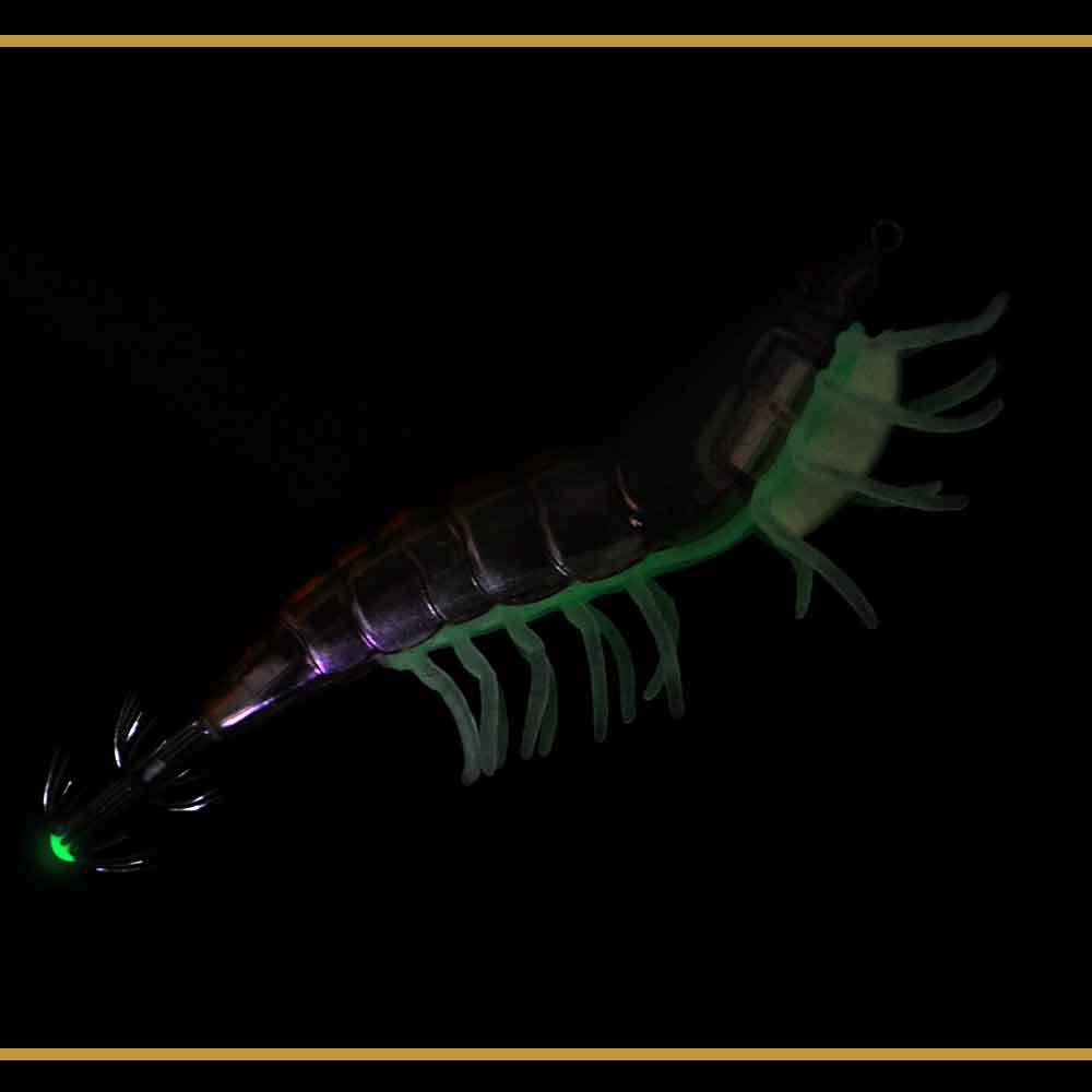 MUVAKO Mồi Câu Giả Chìm Hình Con Tôm Phát Sáng