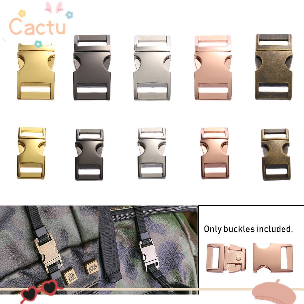 CACTU 1pc Hot Pets Collar Metal Curved Backpack Bags Accessories Side Release Buckles DIY Paracord Bracelet Adjustable Outdoor Camping 5 colors Webbing Hardware Part/Multicolor