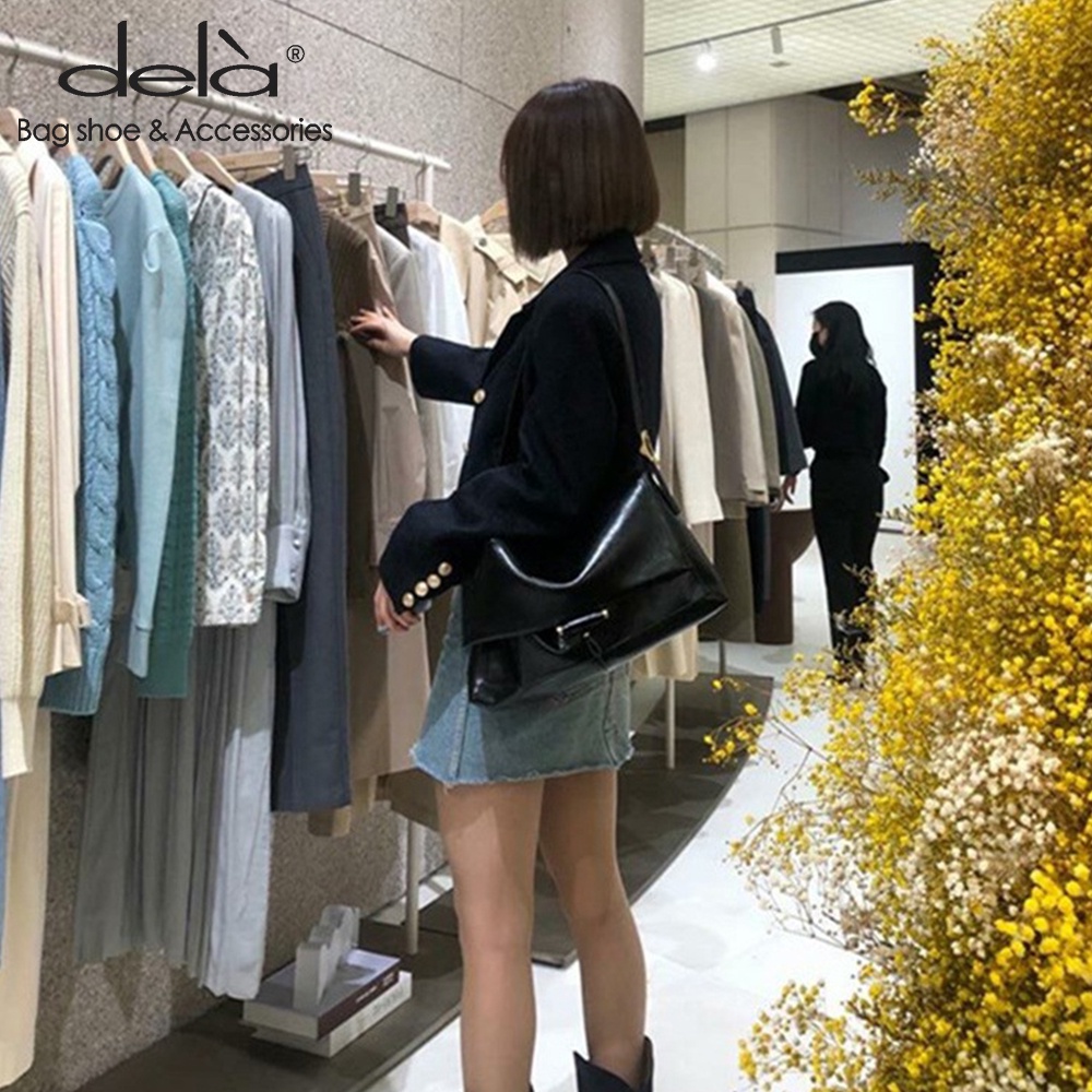 Dela Túi Xách Da Mềm Cỡ Lớn Thời Trang Hàn Quốc