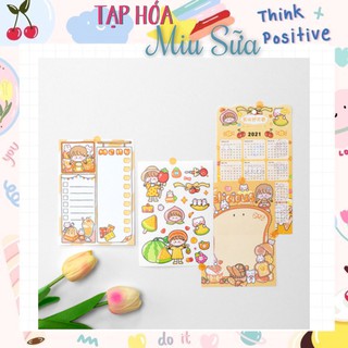 Set 3in1 Sticker - Note - Lịch siêu tiện lợi siêu đáng yêu - MiuSua