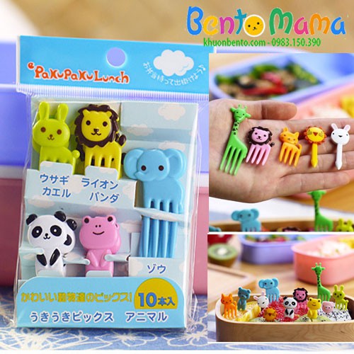 Set 10 xiên trang trí hoạt hình ngộ nghĩnh