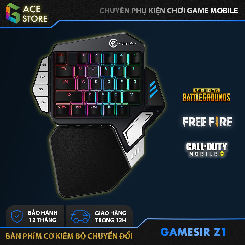 [Mã ELMSBC giảm 8% đơn 300K] GameSir Z1 | Bàn phím cơ một tay Gaming Keypad - Hỗ Trợ Android/ IOS/PC