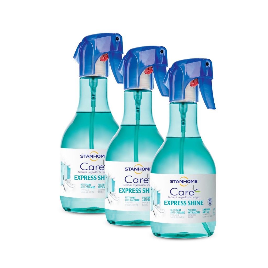 Set 3 xịt loại bỏ cặn bám, cặn canxi, nước cứng nhà tắm Stanhome express shine care 500ml/chai