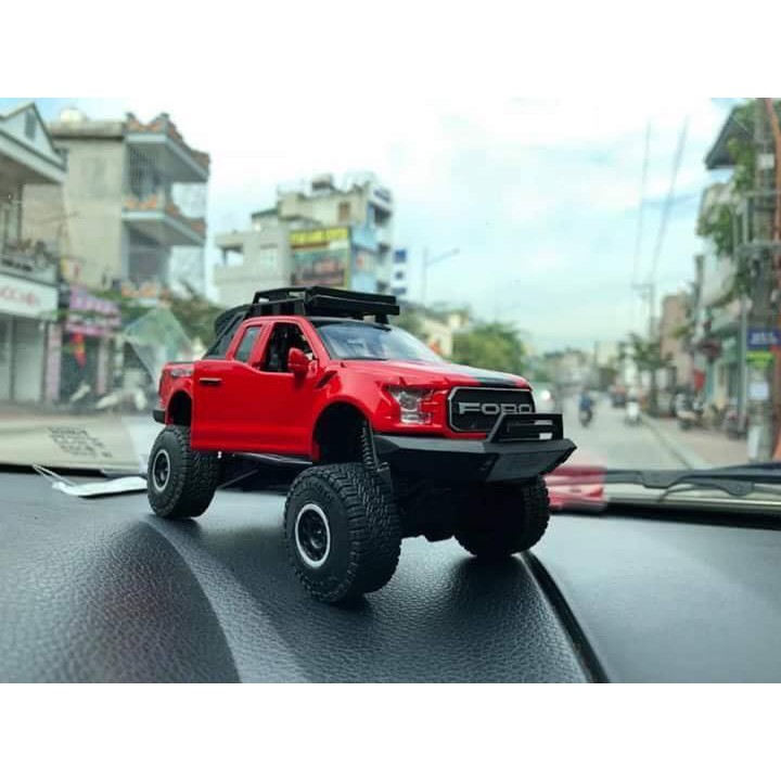 MÔ HÌNH XE Ô TÔ FORD F150 Raptor Offroad đúc Kim Loại - tỷ lệ 1:32 Đỏ