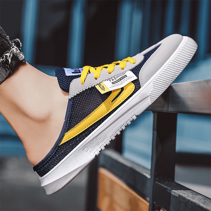 Giày Lười Thoáng Khí Phong Cách Hàn Quốc Thời Trang Mùa Hè Cho Nam