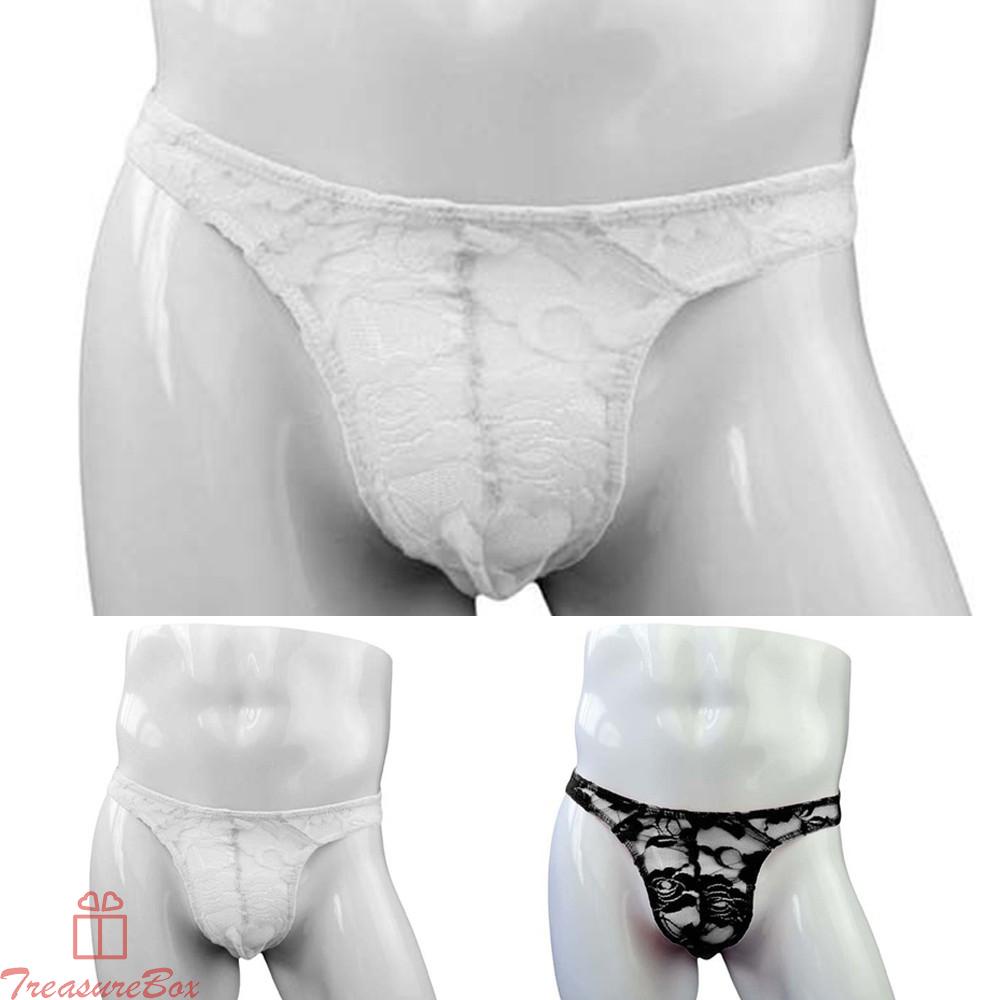 Mens Underwear See through Triangle Underpants Bikinis Boxers Knickers