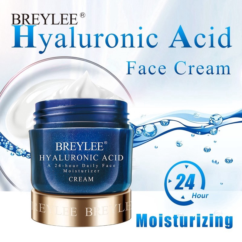 Kem Dưỡng Da BREYLEE Chứa Axit Hyaluronic Giữ Ẩm Làm Trắng 24 Giờ 40g