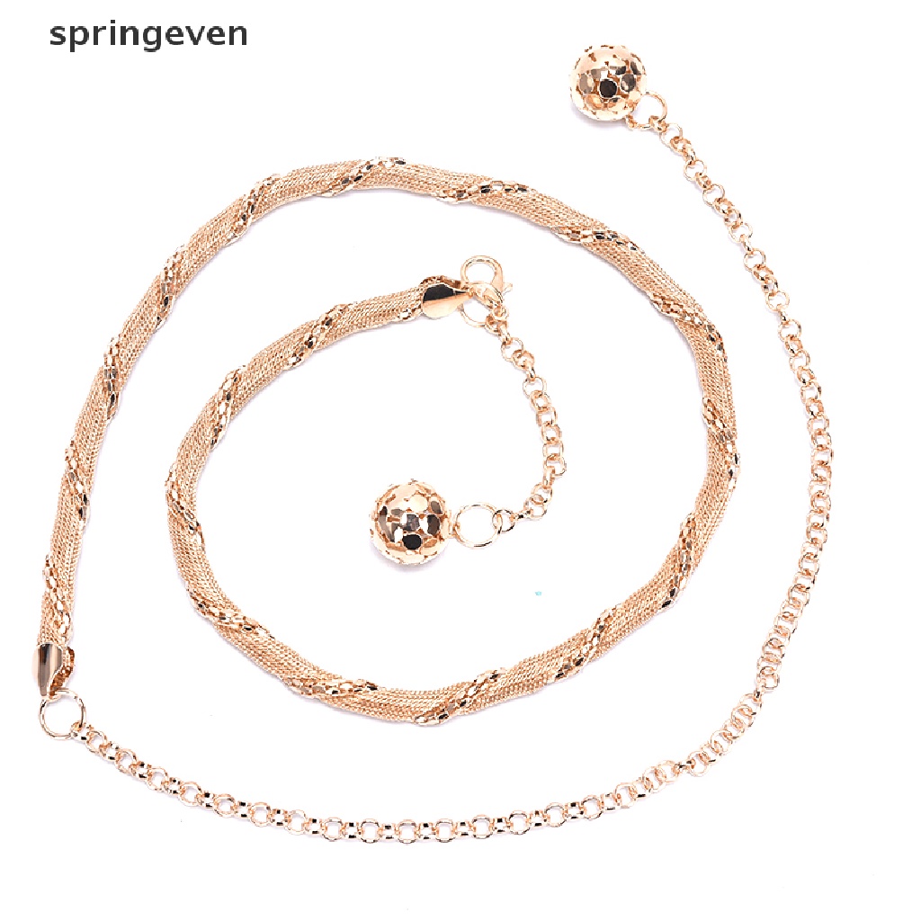 Thắt Lưng Dây Xích Bằng Kim Loại Thời Trang Cho Nữ