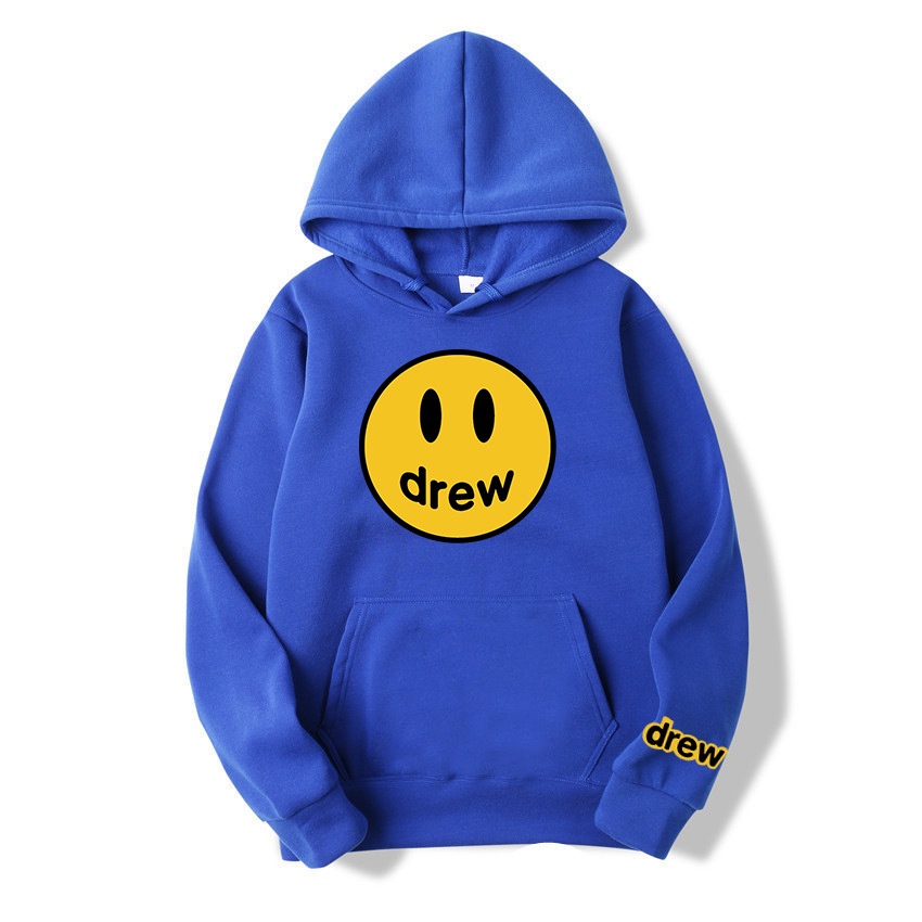 Áo hoodie IELGY dáng rộng in mặt cười cho cặp đôi