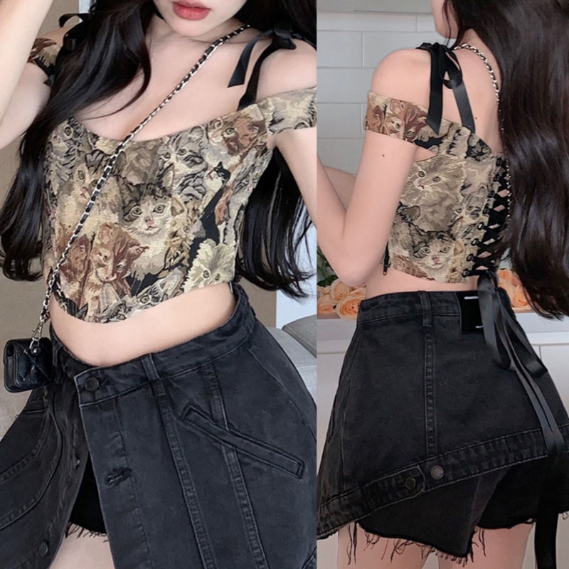 Áo Hai Dây Dáng Ôm Gợi Cảm Thời Trang Mùa Hè Cho Bạn Gái