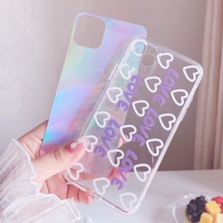 Ốp lưng iphone trái tim phản quang