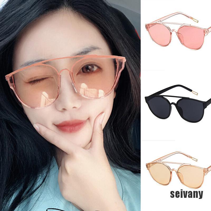 [sei] Ladies Sunglasses Oversided Frame Eyeglasses Vintage UV400 Protection Glasse wyf