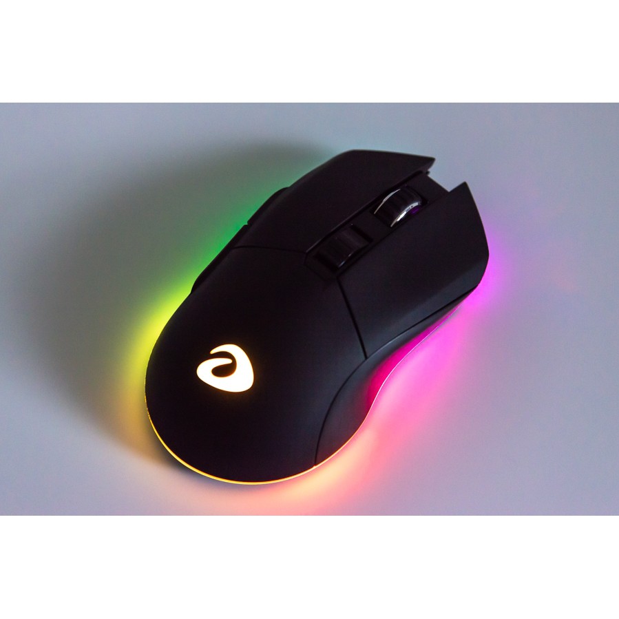 (Cao Cấp) Chuột không dây Gaming Dareu EM901 Hồng / Đen / Trắng LED RGB ( pin sạc trong)