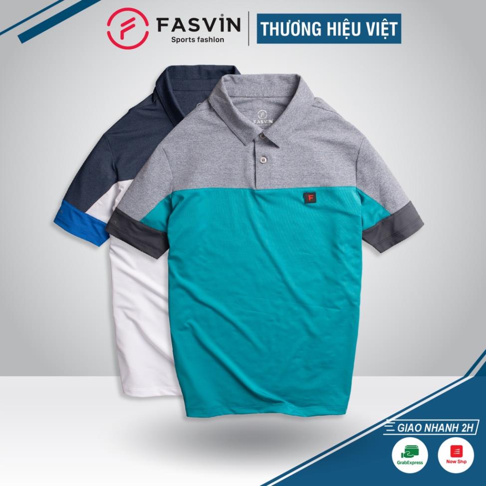 Áo POLO thể thao nam Fasvin PL21458.HN vải Askin cao cấp co giãn thoải mái Đẹp