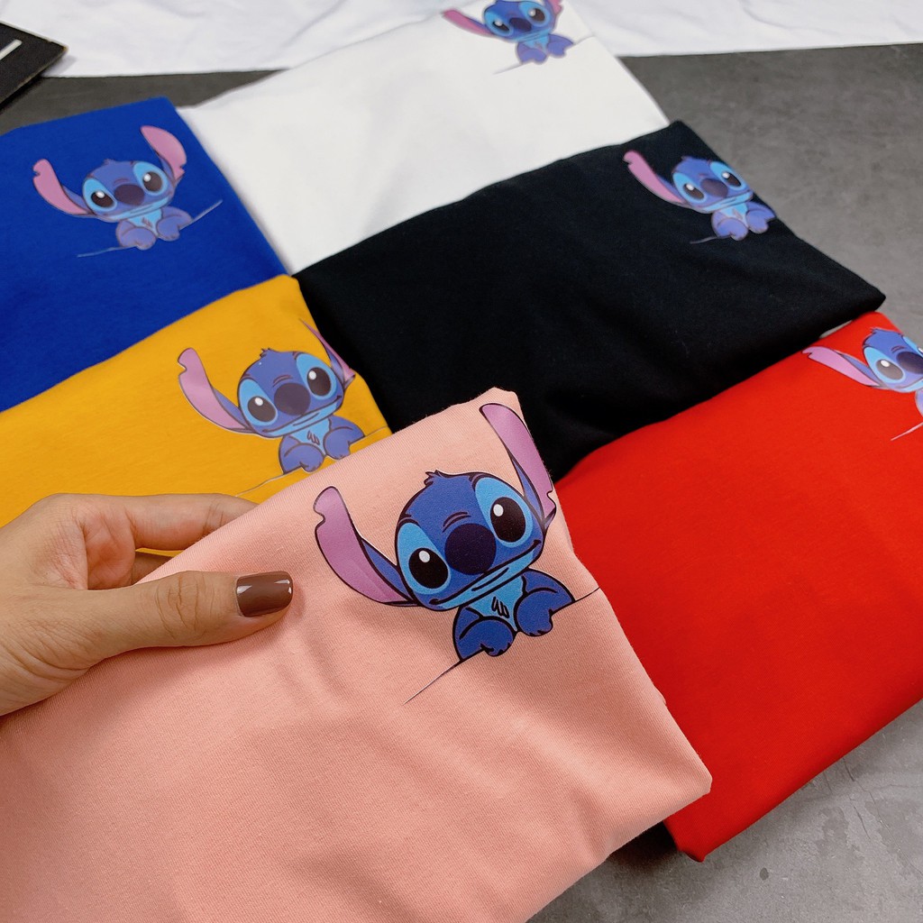 - Áo thun tay ngắn Be Yourself unisex size M L - STITCH NHỎ NGAY GÓC