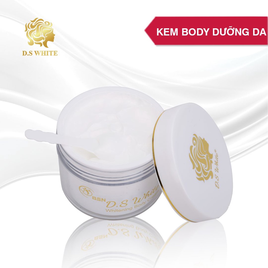 Kem Body D.S White Dưỡng Trắng Da, Makeup, Chống Nắng Chất Kem Lotion Kháng Nước Thẩm Thấu Nhanh 250gr