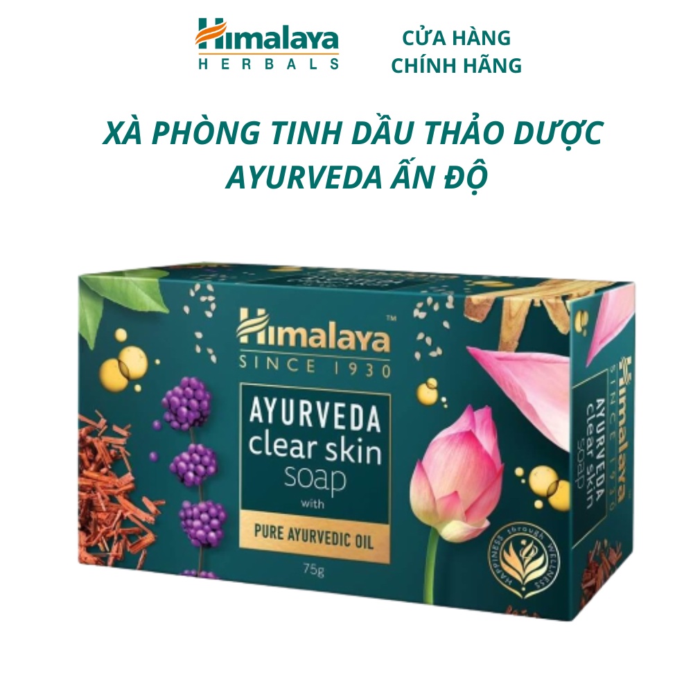 Xà bông làm sạch và bảo vệ da Himalaya Ayurveda Clear Skin Soap 75g