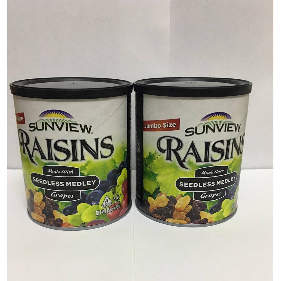 Combo 2 hộp Nho Khô Mỹ Sunview Raisins 425g Date 2020