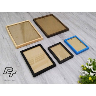 Khung Ảnh Treo Tường Trắng Đen A5 A4 A3 Giá rẻ - Khung Hình Gỗ Thông Picture Frames Tiệm Khung PT