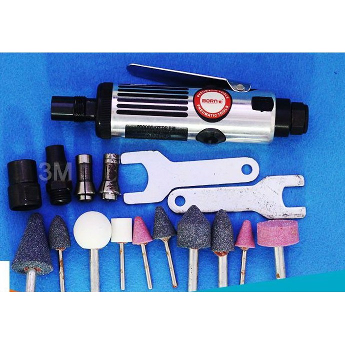 BỘ MÁY MÀI LỖ - MÀI KHUÔN DÙNG HƠI KHÍ NÉN MINI CẦM TAY THÂN NHỎ