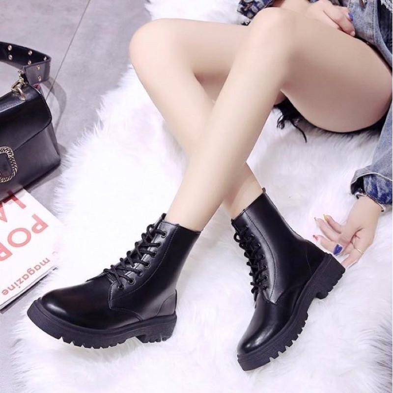 Giày boot chiến binh cao cổ buộc dây (kèm ảnh thật cuối) | BigBuy360 - bigbuy360.vn