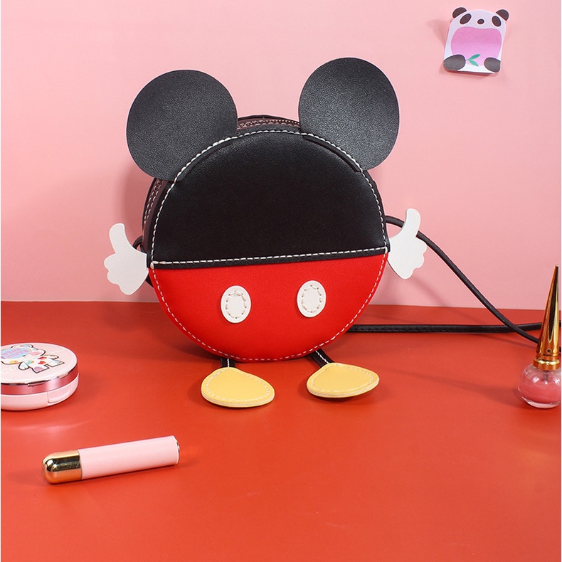 Túi tự đan handmade Mickey đầy đủ phụ kiện